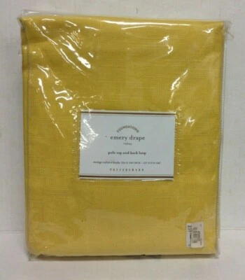 Pottery Barn PB Emery Linen Drape Panels pole Curtains 50x108 lining marigold - Image 1 of 4