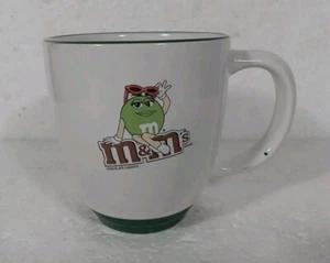 VTG Green M&M Mug Has A Discoloration Spot 8oz - Picture 1 of 6