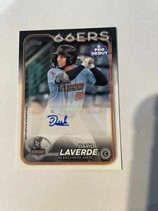 2024 Topps Pro Debut Dario Laverde Auto Inland Empire 66ers Los Angeles Angels - Bild 1 von 2