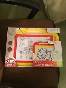 PLAY CREATE 2 PCS DRAWING BOARDS ONE LARGE ONE SMALL BIRTHDAY CHRISTMAS - Picture 1 of 1