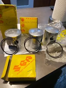 NOS NEW SUZUKI PISTON and rings set GT750 1972-77 lemans 12110-31002 12120-31002 - Picture 1 of 5