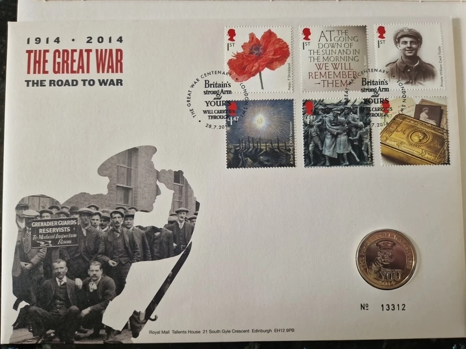 2014 Great War Bunc £2 Coin Cover - Image 1 of 4
