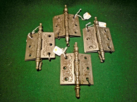 ONE PAIR of VINTAGE EASTLAKE HINGES  3"  X 3"  - PROBABLY CLARK MFG   (16466-1) Cover