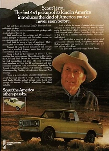 Camión camioneta International Harvester Scout Terra 1976 anuncio en color original - Imagen 1 de 1