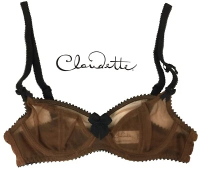Claudette Dessous Women's Underwear Sexy Intimate Lingerie Mesh Bra American Tan - Image 1 of 2