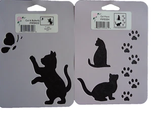 2 piezas Plantilla Gato Gatito Mariposa StenSource Artesanía Patas tiza diario gatito - Imagen 1 de 1