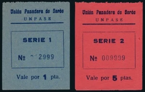 Lérida - Guerra Civil - Em. Local Republicana - Seròs - ** S/Cat 2 valores - Imagen 1 de 1