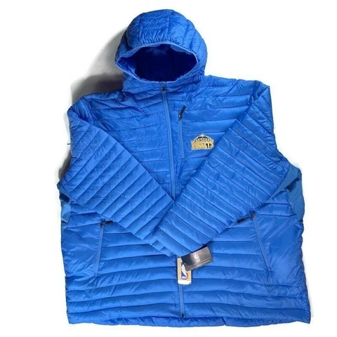 Denver Nuggets Hooded Puffer Jacket Blue Coat Carl Banks Size 6XL Retail 150.00 Cover