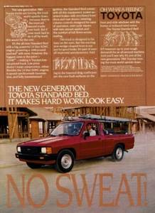 1984 Vintage Print Ad Toyota Standard Bed Pickup Truck No Sweat! Rote Leitern - Bild 1 von 2