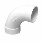 Central Vacuum White PVC 90 Degree Vaculine Long Sweep Elbow For Central Systems
