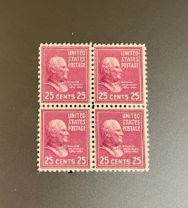U.S. Stamps block of 4 William McKinley 25 Cents, Sc#829 mint NH - Picture 1 of 1