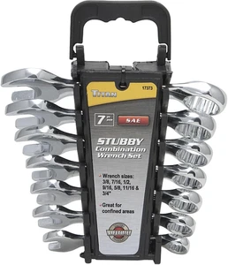 17373 7-Piece 12-Point SAE Stubby Combination Wrench Set - Picture 1 of 1