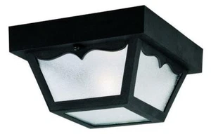 One-Light Flush-Mount Outdoor Fixture - Picture 1 of 3