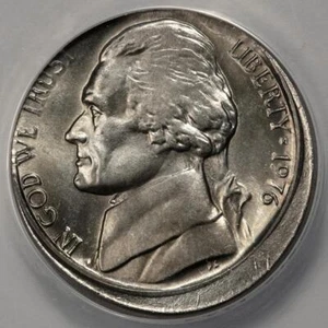 1976 ANACS MS65 Off Center Jefferson Nickel Mint Error Nice Type Coin - Picture 1 of 4
