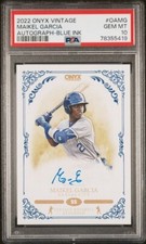 2022 Onyx Vintage AUTOGRAPH Blue Ink MAIKEL GARCIA Royals PSA 10 GEM MINT