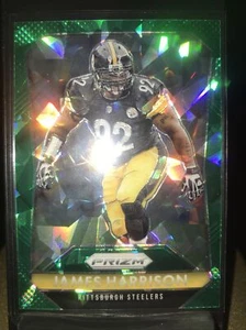 2015 James Harrison Pittsburgh Steelers green cracked ice Prizm 46/75 Mint - Picture 1 of 2