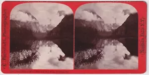 CHARLES BIERSTADT: Cupole con vista a specchio effetto nuvola: foto SV Yosemite CA 1870s - Foto 1 di 2