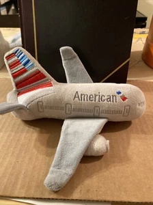 American Airlines Plushie 9" long 5" tall Toy Plane Color Gray Daron Worldwide - Picture 1 of 6