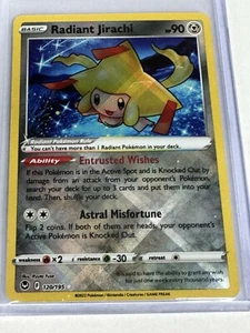 Radiant Jirachi 120/195 Silver Tempest Brillante Raro Pokemon Juego de Cartas Coleccionables Como Nuevo Paquete Fresco - Imagen 1 de 2