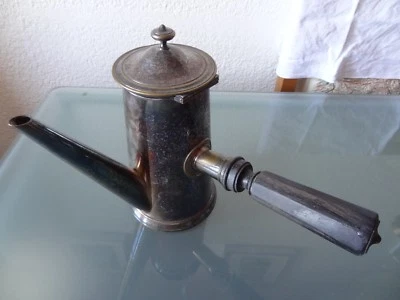 ancienne cafetière chocolatière en métal argenté signée Christofle XIX ème  - Photo 1/4