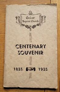GOLCAR BAPTIST CHURCH Centenary Souvenir  & History 1835-1935 Yorkshire History - Picture 1 of 9