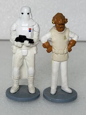 Star Wars 1998 Applause Almirante Ackbar y Snow Trooper 3" PVC minifigura rara Foto 1 de 2