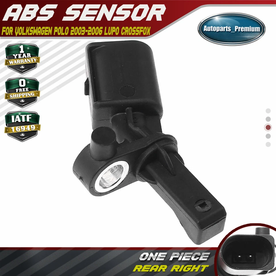 Sensor de velocidad de rueda ABS para Volkswagen Polo 2003-2006 Lupo CrossFox trasero derecho derecho Foto 1 de 4