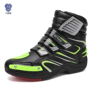 Men's Racing Motorcycle Waterproof Boots Non-slip Protective Motorbike Shoes - Picture 1 of 27