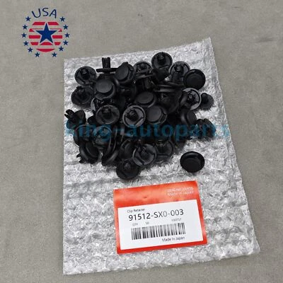 New 50x Fender Liner Retainer Fastener Clips 91512-SX0-003 For Honda - Image 1 of 4