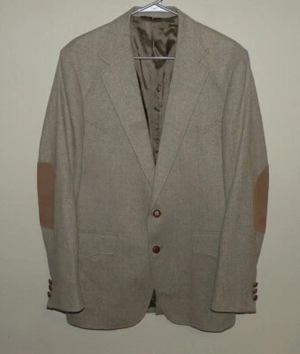 Chaqueta de traje occidental vintage Levi’s Western Wear para hombre 40L espiga tostada EE. UU. Foto 1 de 4