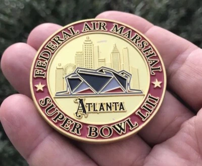 Super Bowl 53 LIII Atlanta NFL Policía Federal Air Marshal Challenge Moneda Brady🏈 Foto 1 de 4
