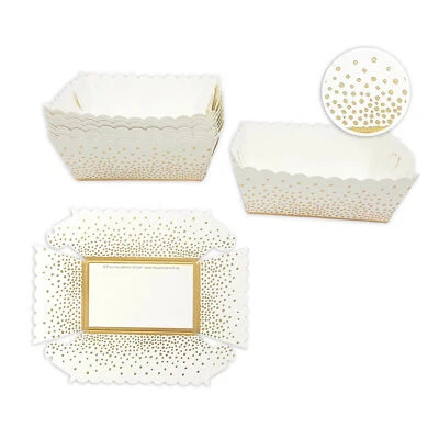 Kuchen Backformen 24 Stück, gold Punkte zum zusammenstecken Einweg Backform - Bild 1 von 3