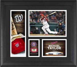 Michael Taylor Nationals Frmd 15" x 17" Player Collage with a Piece of GU Ball