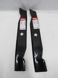 Set of 2 Oregon 195-062 Mower Blades 16-11/16" 5 Pt. Star Center - Picture 1 of 4
