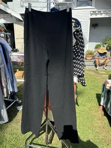 Chanel 00C Black Flat Front Wool Pants Size 34/S USA Side Zip Wool Lined Silk - Picture 1 of 4