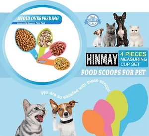 Pet Food Scoops Plastic Measuring Cups Set For Dog Cat & Bird Food Random Color - Picture 1 of 6