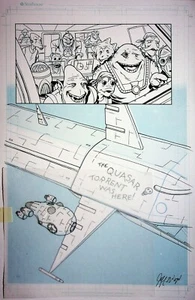 JEFF WEIGEL Signed Quantum Mechanics HAND INKED INTERIOR PAGE Oni Press #JW - Picture 1 of 2