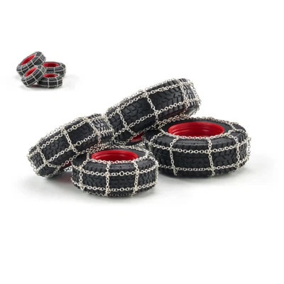 WHEEL SET WITH CHAINS FOR FENDT 828 1:32 Wiking Mezzi Agricoli e Accessori Model - Immagine 1 di 3