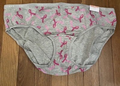 Plus Sz 14/16 Lane Bryant Cacique Hipster Cotton Panty Pink Ribbon Breast Cancer - Image 1 of 4