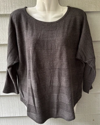 Top Design History Gris Rayas Manga 3/4 ~ Para Mujer M Foto 1 de 4