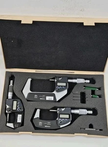 Mitutoyo 293–960 Digital Micrometer Set Of 3 ▪︎ 0–3"《Priced To Sell》US Seller - Picture 1 of 14