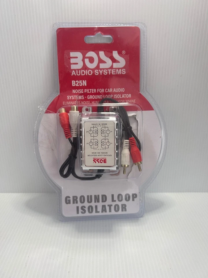 BOSS Audio Systems B25N Noise Filter for Car Sound Systems, Ground Loop Isolator - Image 1 of 3