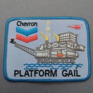 Chevron Platform Gail Gas Petroleum Oil Rig 3"x4" Patch - Picture 1 of 2