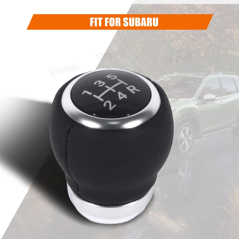 para Subaru Impreza Wrx Sti Outback 2009-2019 Mt 5 velocidades botão de câmbio de marchas de couro - Imagem 1 de 4