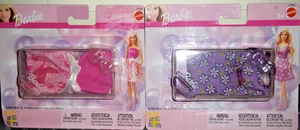 Barbie Puppe Mode 2er Pack Geschenkbox Outfit von 2002 eine lila eine rosa #47606 - Bild 1 von 8