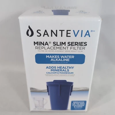 Santevia Mina Slim Series Replacement Filter Alkaline Water 9MS-471 NEW Blue - Image 1 of 4