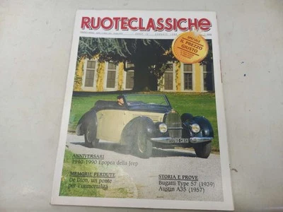 RUOTECLASSICHE GENNAIO 1990 N.25 STORIA E PROVE BUGATTI TYPE 57 AUSTIN A 35 - Immagine 1 di 4