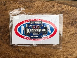 2015 31st Annual NHRA Keystone Nationals Reading PA Hat Lapel Enamel Pin NIP New - Picture 1 of 2