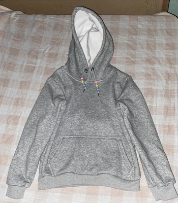 Lola and the Boys Girls Rainbow Sequin Fleece Hoodie Sz 8 - Image 1 of 4