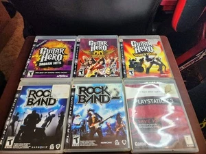 Guitar Hero Smash Hits Aerosmith World Tour Rock Band 1 & 2 und Metal Pack PS3 - Bild 1 von 22